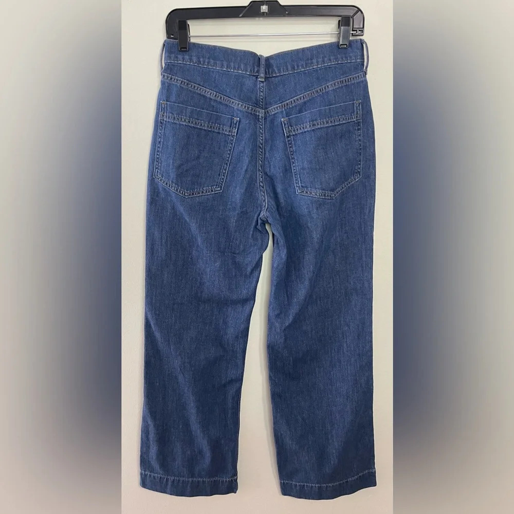 J.Crew Wide Leg Denim Trousers Jean Pant Size 27